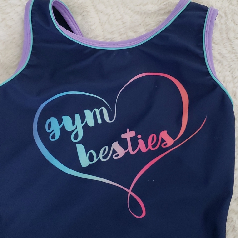 Destira size Child Large Gym Besties leotard